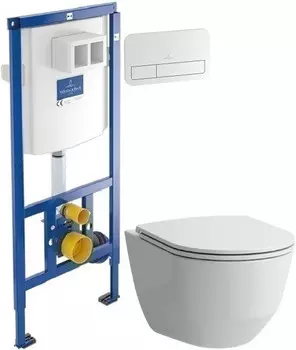 Комплект подвесной унитаз Laufen Pro 8.2096.6.000.000.1 + 8.9896.6.000.000.1 + система инсталляции Villeroy & Boch 92246100 + 92249068