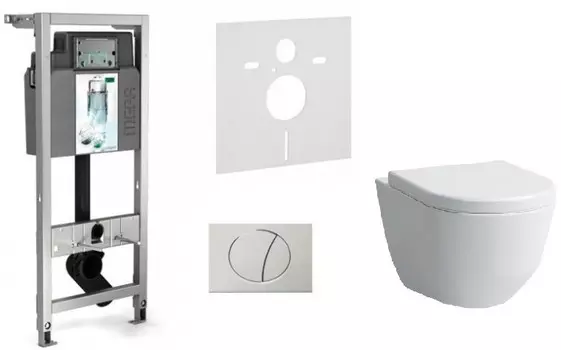 Комплект подвесной унитаз Laufen Pro New 8209660000001 + 8969513000001 + система инсталляции Mepa 514306