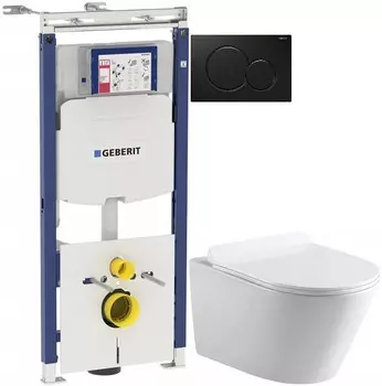 Комплект подвесной унитаз MEER MR-2102 + система инсталляции Geberit 111.362.00.5 + 115.770.DW.5