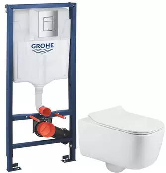 Комплект подвесной унитаз MEER MR-2103 + система инсталляции Grohe 38772001