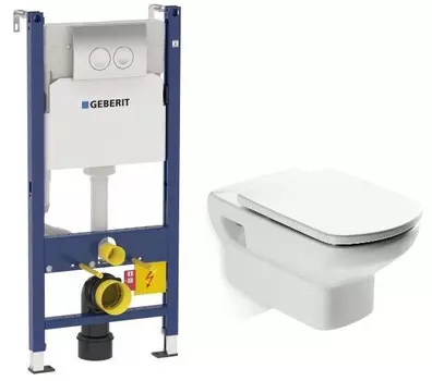 Комплект подвесной унитаз Roca Dama Senso 346517000 + ZRU9302820 + система инсталляции Geberit 458.124.21.1