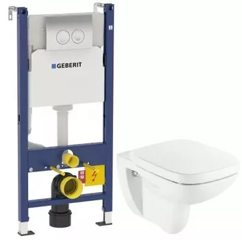 Комплект подвесной унитаз Roca Debba 346997000 + ZRU9302826 + система инсталляции Geberit 458.124.21.1
