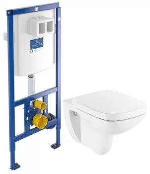 Комплект подвесной унитаз Roca Debba 346997000 + ZRU9302826 + система инсталляции Villeroy &amp; Boch 92246100