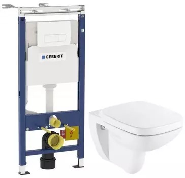 Комплект подвесной унитаз Roca Debba 346997000 + ZRU9302826 + система инсталляции Geberit 458.125.11.1