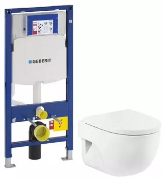 Комплект подвесной унитаз Roca Meridian 346248000 + 8012AC004 + система инсталляции Geberit 111.300.00.5