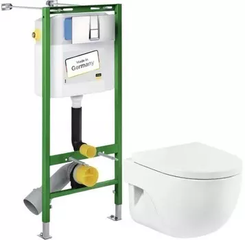 Комплект подвесной унитаз Roca Meridian 346248000 + 8012AC004 + система инсталляции Viega 727550