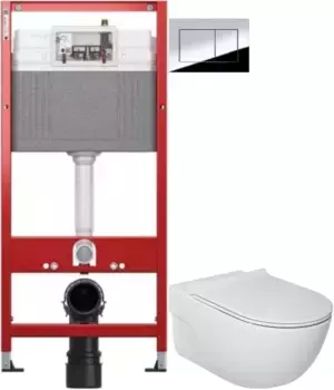 Комплект подвесной унитаз Roca Meridian A34H240000 + система инсталляции Tece 9400412