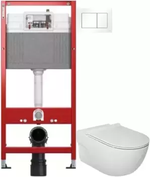Комплект подвесной унитаз Roca Meridian A34H240000 + система инсталляции Tece 9400413