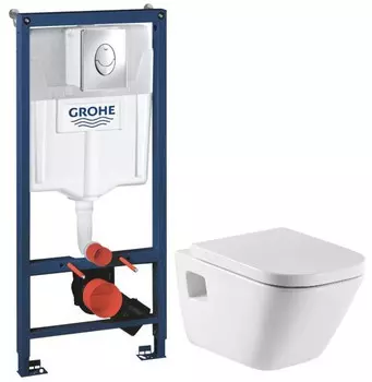 Комплект подвесной унитаз Roca The Gap 346477000 + 801472004 + система инсталляции Grohe 38721001