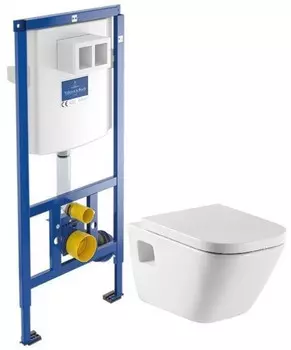 Комплект подвесной унитаз Roca The Gap 346477000 + 801472004 + система инсталляции Villeroy &amp; Boch 92246100