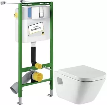 Комплект подвесной унитаз Roca The Gap 346477000 + 801472004 + система инсталляции Viega 727550