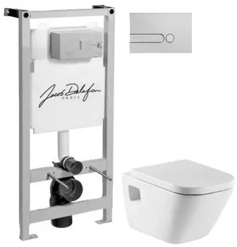 Комплект подвесной унитаз Roca The Gap 346477000 + 801472004 + система инсталляции Jacob Delafon E5504-NF + E4326-CP