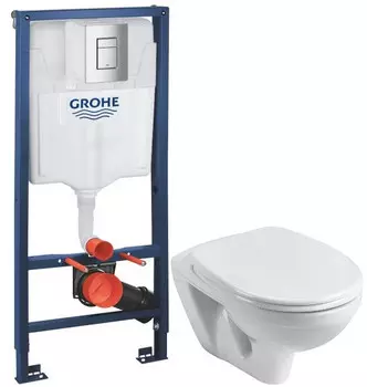 Комплект подвесной унитаз Santek Бореаль 1.WH30.1.977 + система инсталляции Grohe 38772001