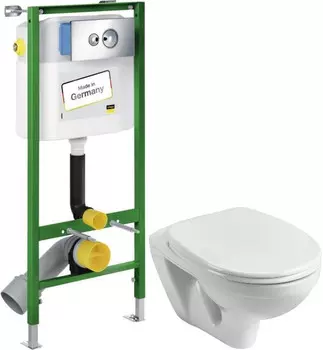 Комплект подвесной унитаз Santek Бореаль 1.WH30.1.977 + система инсталляции Viega 713386