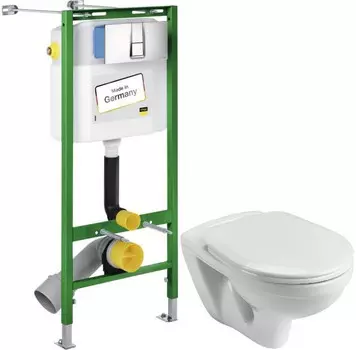 Комплект подвесной унитаз Santek Бореаль 1.WH30.2.205 + система инсталляции Viega 727550