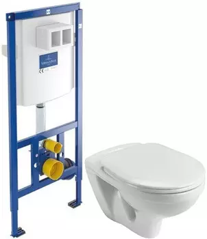 Комплект подвесной унитаз Santek Бореаль 1.WH30.2.205 + система инсталляции Villeroy &amp; Boch 92246100