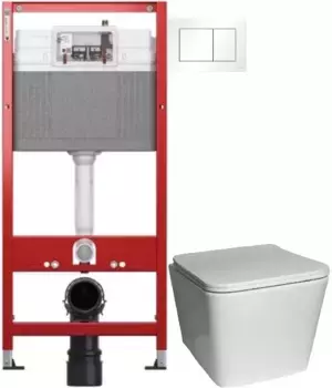 Комплект подвесной унитаз SantiLine SL-5007 + система инсталляции Tece 9400413