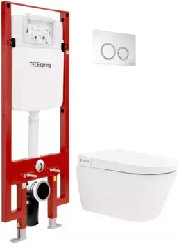 Комплект подвесной унитаз Tece TECEspring + система инсталляции Tece TECEspring K S955799