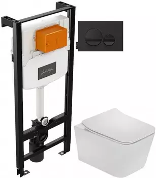 Комплект подвесной унитаз Teka Formentera 11.732.00.00 + система инсталляции Jacob Delafon E24156-NF + E20859-7-BMT