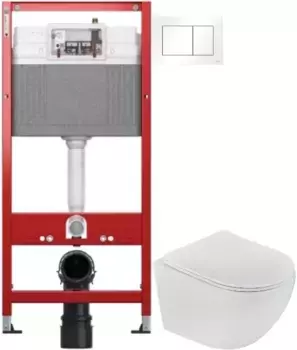 Комплект подвесной унитаз Teka Manacor 117320002 + система инсталляции Tece 9400413