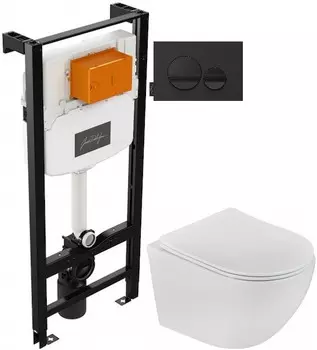 Комплект подвесной унитаз Teka Manacor 11.732.00.02 + система инсталляции Jacob Delafon E24156-NF + E20859-7-BMT