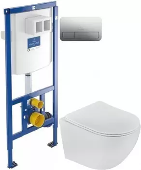 Комплект подвесной унитаз Teka Manacor 11.732.00.02 + система инсталляции Villeroy & Boch 92246100 + 92249061