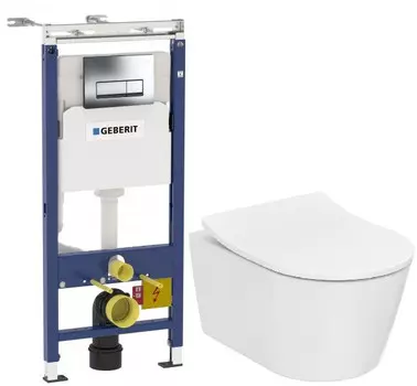 Комплект подвесной унитаз Toto RP CW552Y + TC513F + система инсталляции Geberit 458.125.21.1