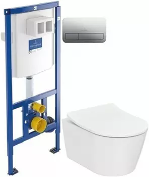 Комплект подвесной унитаз Toto RP CW552Y + TC513F + система инсталляции Villeroy &amp; Boch 92246100 + 92249061