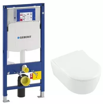 Комплект подвесной унитаз Villeroy &amp; Boch Avento 5656RSR1 + система инсталляции Geberit 111.300.00.5