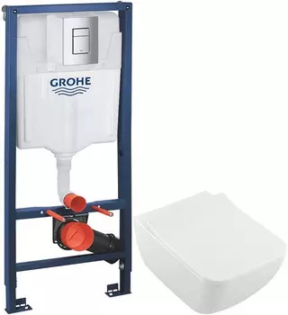 Комплект подвесной унитаз Villeroy &amp; Boch Legato 5663RS01 + система инсталляции Grohe 38772001