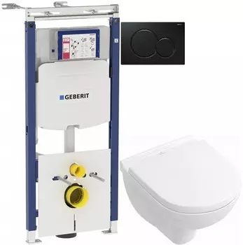 Комплект подвесной унитаз Villeroy &amp; Boch O.Novo 5688H101 + система инсталляции Geberit 111.362.00.5 + 115.770.DW.5