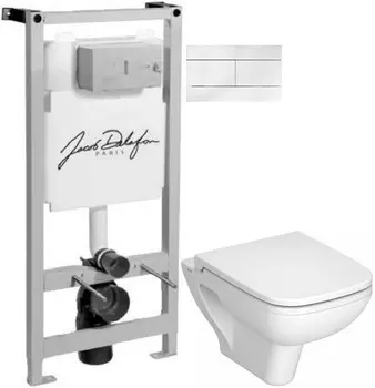 Комплект подвесной унитаз Vitra S20 5507B003-0101 + 77-003-009 + система инсталляции Jacob Delafon E5504-NF + E4316-00