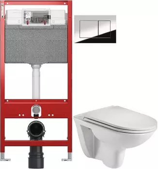 Комплект подвесной унитаз WeltWasser Baarbach 004GL-WT 10000003811 + система инсталляции Tece 9300302 + 9240401