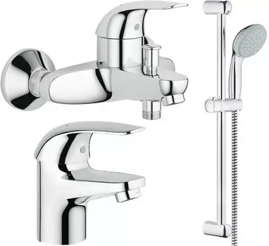 Комплект смесителей (3 в 1) Grohe Euroeco 124428
