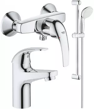 Комплект смесителей Grohe BauCurve 23631000 + 32848000 + 27924001