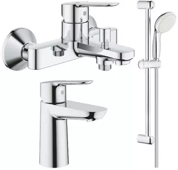 Комплект смесителей Grohe BauEdge 23605000 + 23330000 + 27853001
