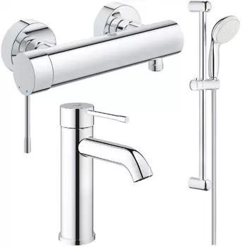 Комплект смесителей Grohe Essence New 33636001 + 23590001 + 27853001