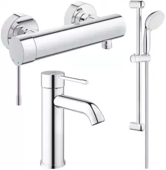 Комплект смесителей Grohe Essence New 33636001 + 23590001 + 27924001