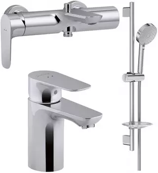 Комплект смесителей Jacob Delafon Aleo E72282-CP + E72277-4-CP + E99898RU-CP