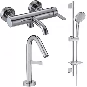 Комплект смесителей Jacob Delafon Stillness E12778-4-CP + E979-4-CP + E99898RU-CP