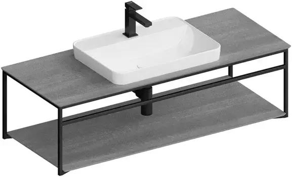 Консоль для раковины черный матовый Kerama Marazzi Plaza Next PL.N.120.02\BLK.M