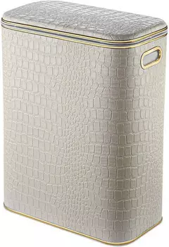 Корзина для белья большая, бежевый золото Geralis Croco KLG-S