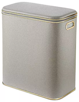 Корзина для белья малая, белый золото Geralis Romb RWG-M