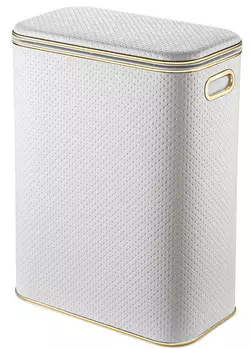 Корзина для белья стандартная, белый золото Geralis Punto PWG-B