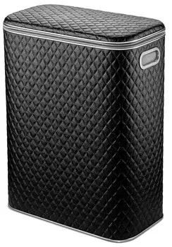 Корзина для белья стандартная, черный хром Geralis Romb CBH-B