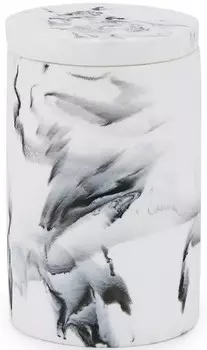 Косметическая ёмкость Kassatex Arabesco White/Black AAB-CJ-WB