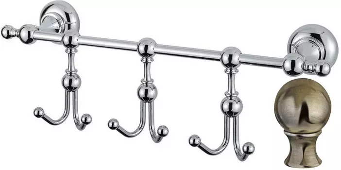 Планка с крючками Cezares Aphrodite APHRODITE-THK-02-M для ванны, бронза