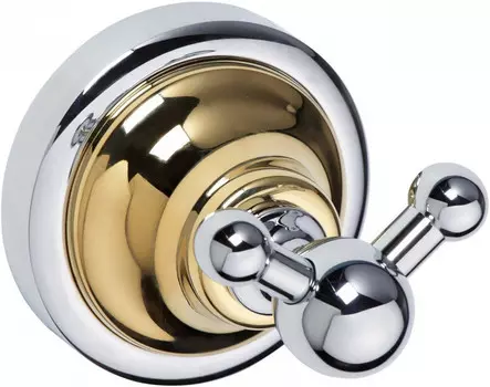 Крючок Bemeta Retro 144206038 двойной, для ванны, хром/золотой