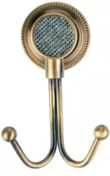 Крючок Boheme Royal Cristal 10926-BR двойной, для ванны, бронза