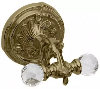 Крючок двойной бронза Art&Max Barocco Crystal AM-1784-Br-C